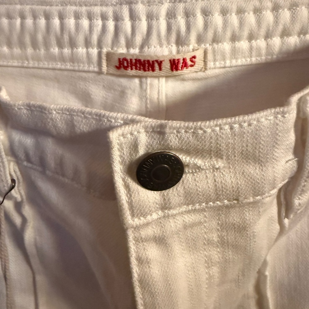 Johnny Was Braided Wide Leg Pants - White size 27 NWT - Picture 5 of 9